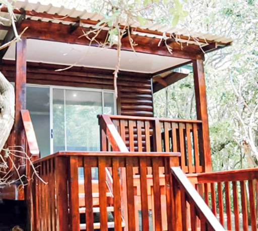 Beach lodge above the shoreline at Sodwana Bay